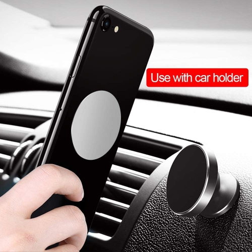 [8 Pack] Magnetic Car Mount Holder Metal Plate, 40mm Round Universal Replacement Mount Metal Plate Kit with Adhesive for Magnetic Car Mount Cell
