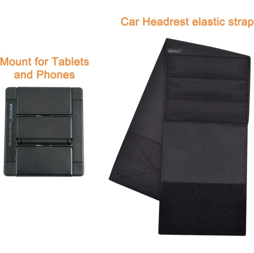 Car Headrest Mount Holder for Tablets and Phones with 5-10.5' Screens -Apple iPhone iPad Air Mini, Samsung Galaxy, Nintendo Switch