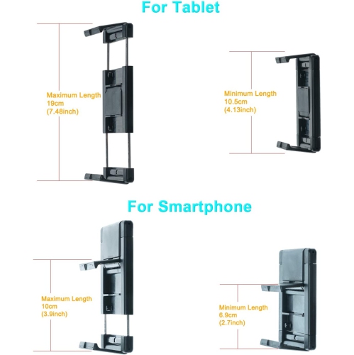 Car Headrest Mount Holder for Tablets and Phones with 5-10.5' Screens -Apple iPhone iPad Air Mini, Samsung Galaxy, Nintendo Switch