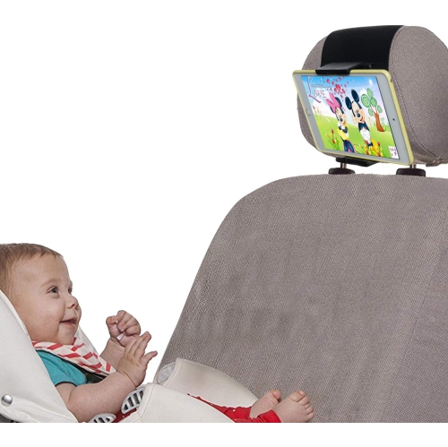 Car Headrest Mount Holder for Tablets and Phones with 5-10.5' Screens -Apple iPhone iPad Air Mini, Samsung Galaxy, Nintendo Switch