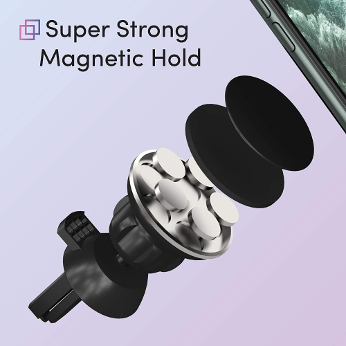 Air Vent Magnetic Phone Car Mount 360 Rotation Cell Phone Holder Magnet - Compatible with Apple iPhone 11, 11 Pro/Max, XR, XS/Max, X, 8, 7, Android