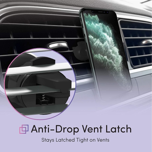 Air Vent Magnetic Phone Car Mount 360 Rotation Cell Phone Holder Magnet - Compatible with Apple iPhone 11, 11 Pro/Max, XR, XS/Max, X, 8, 7, Android