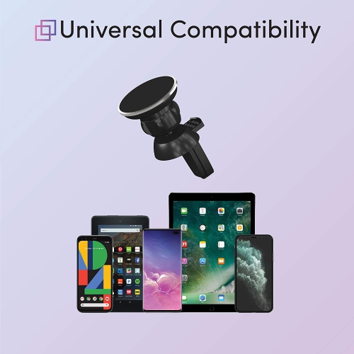 Air Vent Magnetic Phone Car Mount 360 Rotation Cell Phone Holder Magnet - Compatible with Apple iPhone 11, 11 Pro/Max, XR, XS/Max, X, 8, 7, Android