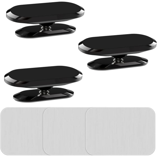DOLAER  [3 Pack ] Car Magnetic Phone Mount, Upgrade 8X Magnets Strong Magnet Cell Phone Holder, Dashboard 360° Rotation & Degrees View, for All