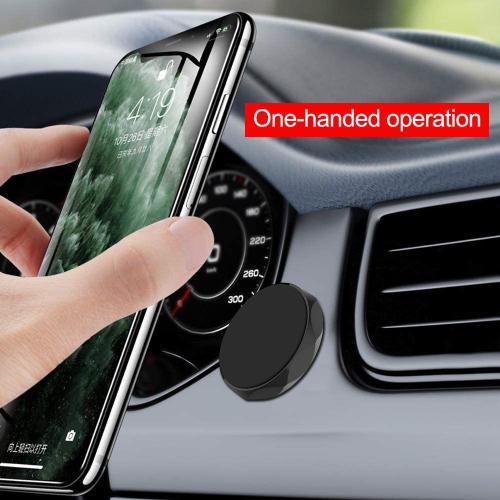 Universal Flat Magnetic Car Phone Mount/Key Holder/Multifunction Rhombus Sticker Silver [4Pack]