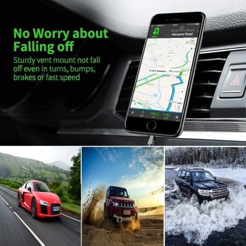 Magnetic Car Mount, Car Vent Mount Air Vent Car Mount Phone Holder 360 Degree Rotation Cell Phone Car Stand Compatible for iPhone 12, 11 Pro, XS Max,