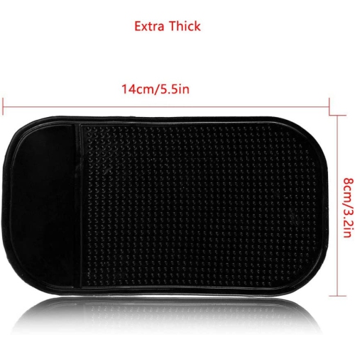 Car Dashboard Non Slip Mat, 5-Pack Anti-Slide Sticky Extra-Thick Dash Pad for Radar Detector, Cell Phone, Keys, Glass, Mirrors, Metal, GPS, Coins