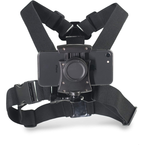 – Support de poitrine pour téléphone intelligent – Support universel compatible avec iPhone et support de téléphone de Samsung pour filmer ou prendre