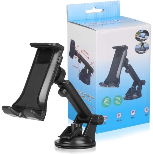 Phone Holder for Car, 2 in 1 Car Tablet Mount, Windshield Cell Phone Car Holder Stand for GPS/Samsung Galaxy/iPad Pro/Air, iPad/iPad Mini/iPhone