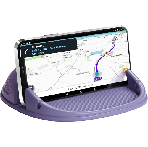 DOLAER  Car Phone Holder, Car Phone Mount Silicone Car Pad Mat for Various Dashboards, Slip Free Desk Phone Stand Compatible w Iphone, Samsung