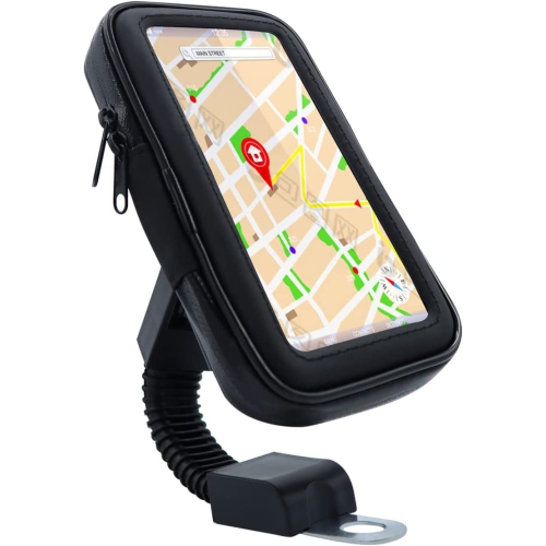 Waterproof Universal Motorcycle Phone Mount Holder Case Bag Motorbike Cell Phone Holder Handlebar 360 Degrees Rotatable Fit for iPhone 11/11 Pro/ 11