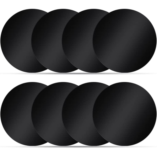 [8 Pack] Magnetic Car Mount Holder Metal Plate, 40mm Round Black Universal Replacement Mount Metal Plate Kit with Adhesive for Magnetic Car Mount
