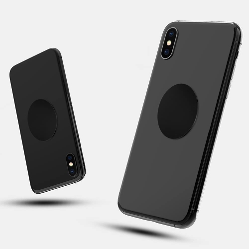 [8 Pack] Magnetic Car Mount Holder Metal Plate, 40mm Round Black Universal Replacement Mount Metal Plate Kit with Adhesive for Magnetic Car Mount