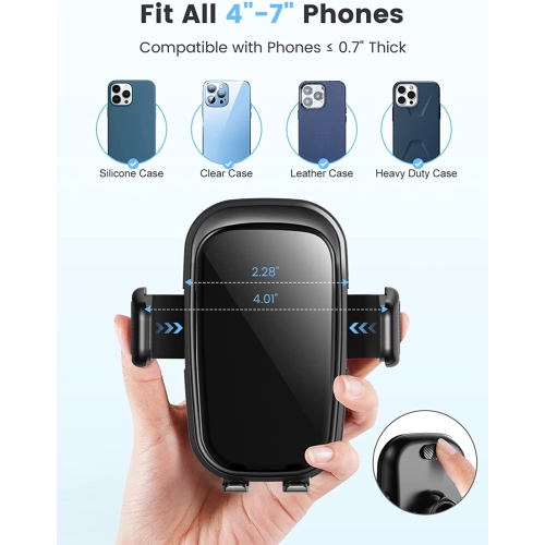 Car Phone Holder, Dual 360° Rotate Gooseneck Cup Holder Phone Mount for Car, Flexible Cell Phone Holder Car Compatible with iPhone 13 12 11 Pro Max