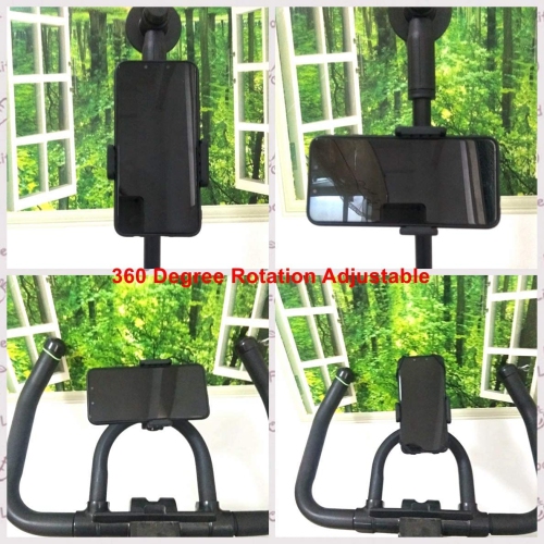 Universal Cell Phone Holder Mount Clip for Golf Cart, Mic Microphone Stand Pole, Wheelchair Walker, Stroller, Boat, Exercise Spin Bike, Bicycle