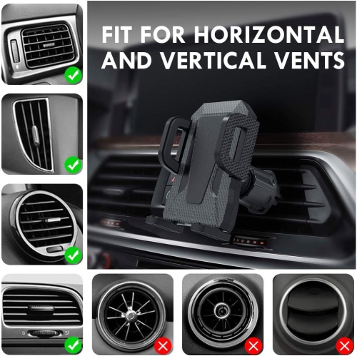 Air Vent Phone Holder for Car,Universal Vehicle Cell Phone Mount with Adjustable Clip Compatible with iPhone 13 Series/iPhone 12 Series/11 /11 Pro