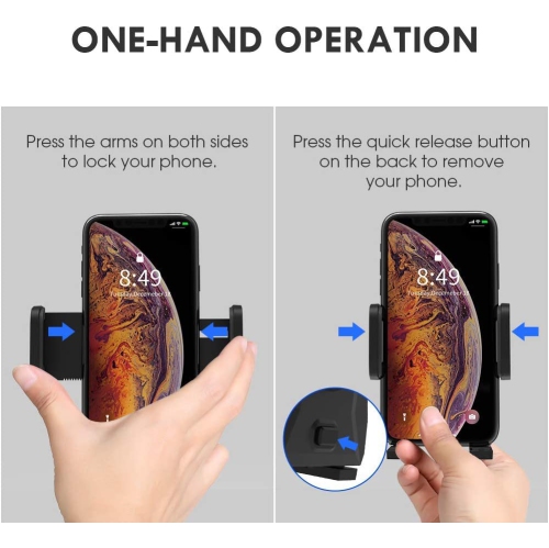 Air Vent Phone Holder for Car,Universal Vehicle Cell Phone Mount with Adjustable Clip Compatible with iPhone 13 Series/iPhone 12 Series/11 /11 Pro