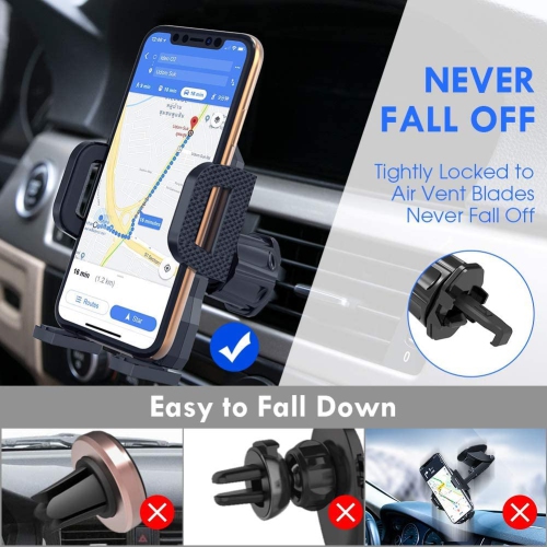Air Vent Phone Holder for Car,Universal Vehicle Cell Phone Mount with Adjustable Clip Compatible with iPhone 13 Series/iPhone 12 Series/11 /11 Pro