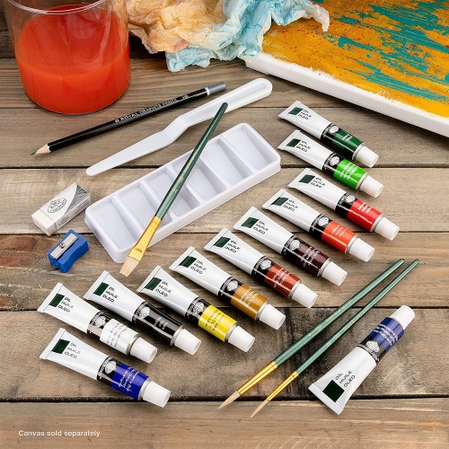 Image 1 of 1.. ESSENTIALS SMALL CLEAR VIEW OIL PAINTING SET