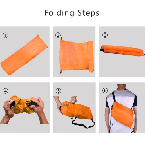 Inflatable Lounger Sofa Bed with Travel Bag Pouch for Travel, Camping, Picnics