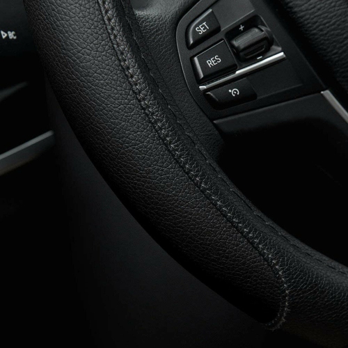 YELLOW-PRICE  for Range Rover 2002 - 2012 Real Genuine Leather Steering Wheel Cover In Black