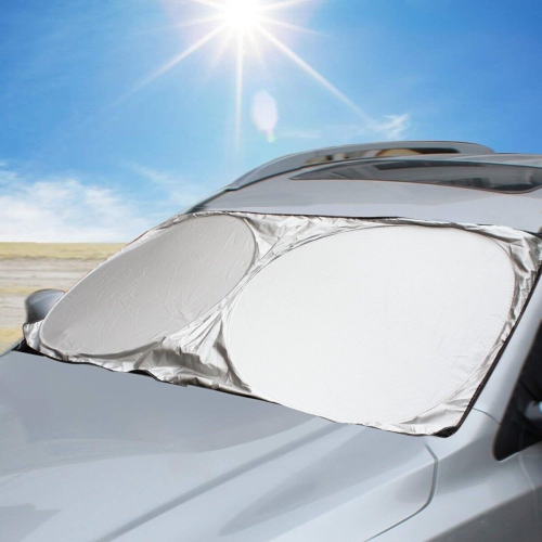Foldable Car Front Window Sun Shade Blocks UV Light & Sun Rays - 59 x 31 inch