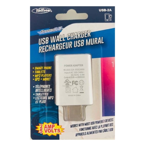 Wellson 2A Single USB Wall Charger Best Buy Canada