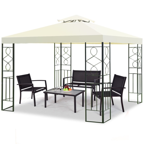 SLICKBLUE  2 Tiers 10 X 10 Feet Patio Gazebo Canopy Tent