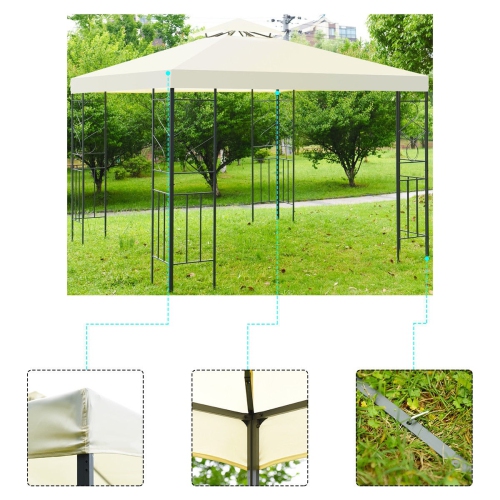 2 Tiers 10 x 10 Feet Patio Gazebo Canopy Tent