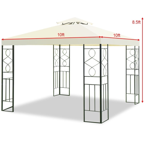 2 Tiers 10 x 10 Feet Patio Gazebo Canopy Tent