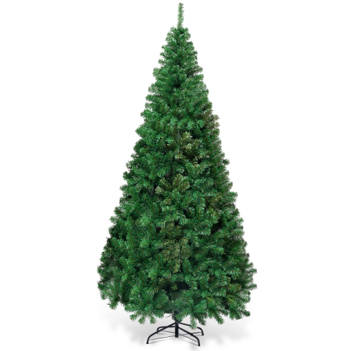 SLICKBLUE  Artificial Pvc Hinged Christmas Tree With Solid Metal Stand-8 Ft
