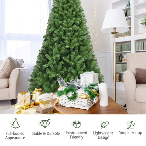 Premium PVC Christmas Tree with Hinged Design, Indoor Artificial Holiday Tree