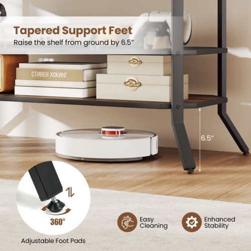 TV Stand with Mesh Storage – 3-Tier Console Table for TVs up to 55", Entryway or Hall Use