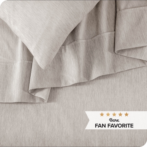 Bare Home Sheet Set - Premium 1800 Ultra-Soft Microfiber - Double Brushed - Hypoallergenic - Wrinkle Resistant