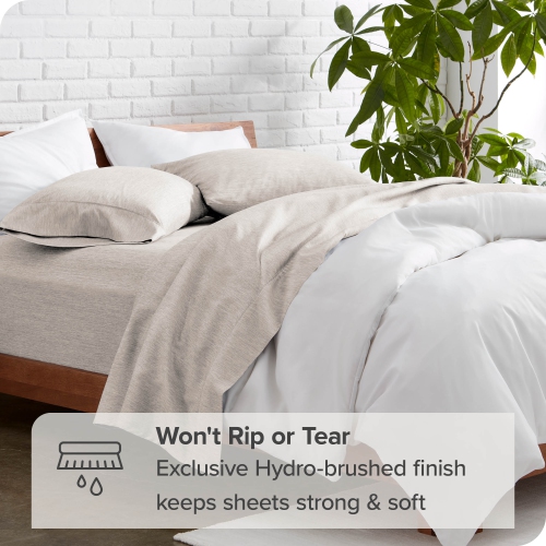 Bare Home Sheet Set - Premium 1800 Ultra-Soft Microfiber - Double Brushed - Hypoallergenic - Wrinkle Resistant