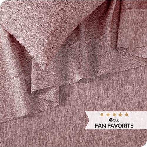 Bare Home Sheet Set - Premium 1800 Ultra-Soft Microfiber - Double Brushed - Hypoallergenic - Wrinkle Resistant