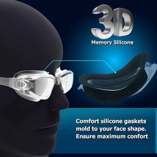 Lunettes de natation Triathlon antibuée et protection UV pour hommes adultes femmes jeunes CA