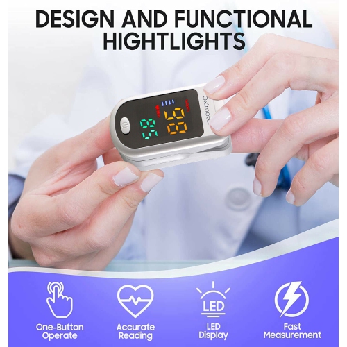 Blood Oxygen Saturation Monitor with Pulse Rate and Accurate Fast Spo2 Reading
