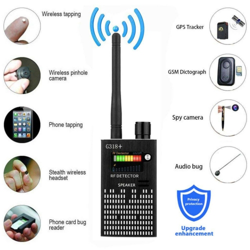 Détecteur de Signal RF, Détecteur de Caméra Détecteur de Bugs Sans Fil GSM  GPS Tracker Détecteur de Bugs Audio Détection de Caméra Détecteur de Bugs  RF 
