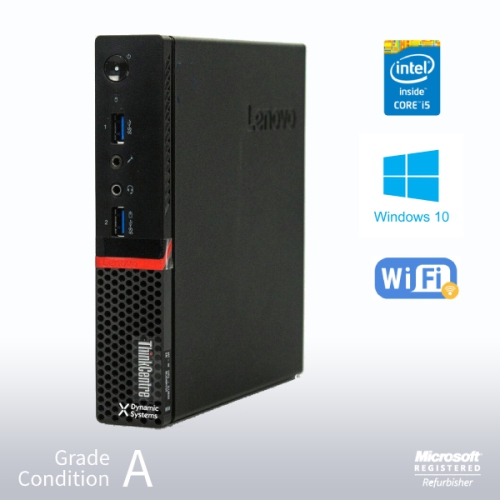 Refurbished Good Lenovo ThinkCentre M900 Tiny Desktop, Intel i5 6500T 2.5GHz/16GB /480GB SSD/ NO Optical Drive/ Win10 Pro/WiFi/3 Yrs Warranty