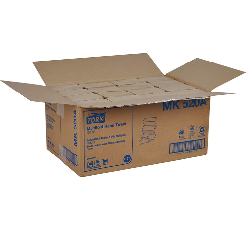 Tork Universal MK520A Multifold Paper Hand Towel, 1-Ply , 9.5" Width x 9.13" Length, Natural,