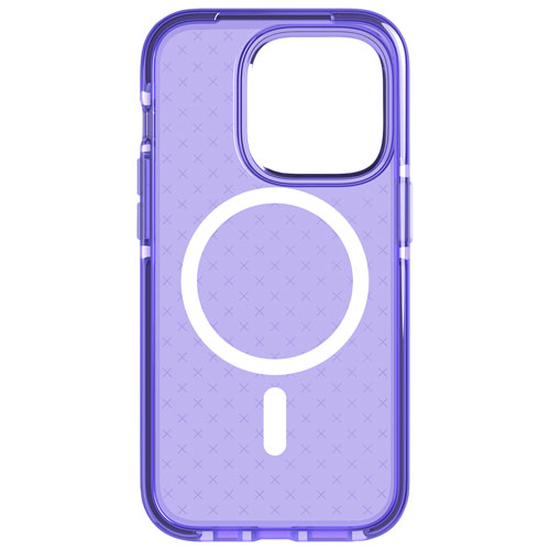 tech21 Evo Check Fitted Soft Shell Case for iPhone 14 Pro - Wondrous Purple