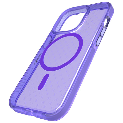 tech21 Evo Check Fitted Soft Shell Case for iPhone 14 Pro - Wondrous Purple