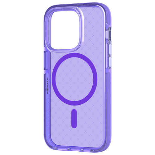 tech21 Evo Check Fitted Soft Shell Case for iPhone 14 Pro - Wondrous Purple