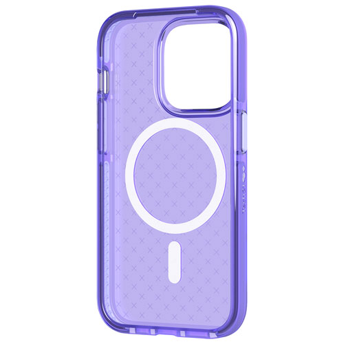 tech21 Evo Check Fitted Soft Shell Case for iPhone 14 Pro - Wondrous Purple