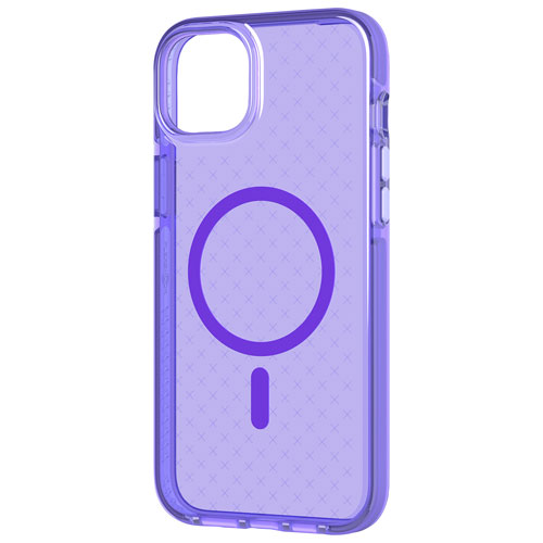 tech21 Evo Check Fitted Soft Shell Case for iPhone 14 Plus - Wondrous Purple