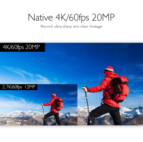 Boîte ouverte – caméra d’action Wi-Fi AKASO V50 Elite 4K à 60 images/s avec mise en service de commande vocale