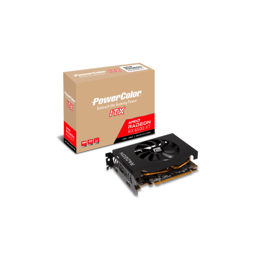 Carte graphique AMD Radeon RX 6500 XT ITX 4 Go GDDR6 2650 MHz noir de PowerColor