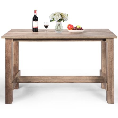 Gymax Dining Table Counter Height Rectangular Kitchen Living Room