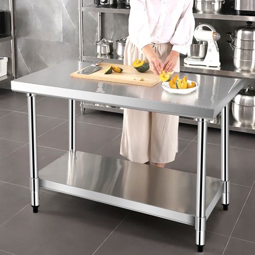 Gymax 24'' x 36'' Stainless Steel Food Prep & Work Table Commercial Kitchen Worktable